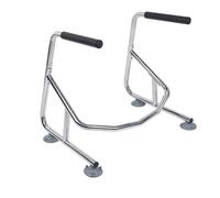 OEBUAFI Cadre de sécurité pour Toilettes, Support en Acier Inoxydable Durable pour les Personnes âgées et les Utilisateurs Handicapés dans la Salle de Bain 27,2x27,0x21,9 Pouces