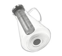 OEBUAFI Cafetière à Froid en Verre Borosilicate, Filtre en Acier Inoxydable 10,24 X 2,87 X 3,54 Pouces, Passe au Lave-Vaisselle pour Glace, Limonade, Boissons aux Fruits, thé (1600ML)