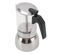 OEBUAFI Cafetière Italienne en Verre et Acier Inoxydable - La Valve de Pression Extrait une Saveur Riche - Cadeau Parfait pour les Amateurs de café (300ML)