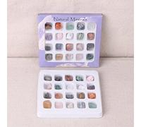 OEBUAFI Calendrier de L' de Noël Jouet, Coffret de 20 Pierres Naturelles | Fabriqué à la main à partir de minerais mélangés, décoration réutilisable, apprentissage interactif de la géologie, parfait