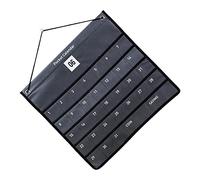 OEBUAFI Calendrier de Poche Suspendu pour une Gestion Efficace du Temps, Sac de Rangement Mensuel Non tissé élégant pour la Maison, la Salle de t le Bureau 44x42cm (GREY)