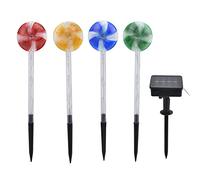 OEBUAFI Candy Christmas Pathway Lights Marqueurs de Chemin à Lumière Chaude LED avec Batterie Intégrée de 600 MAh et étanchéité IP44 pour la Décoration Extérieure du Jardin et de la Cour