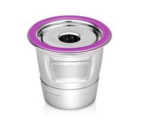 OEBUAFI Capsule à café Réutilisable, Dosette Rechargeable en Acier | Compatible avec les Cafetières 2.0 et 1.0 Mini Plus, Passe au Lave Vaisselle, Sans BPA, Comprend une Cuillère et une Brosse