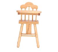 OEBUAFI Chaise Haute pour Maison de Poupée, échelle 1:12, Adorable Chaise pour bébé, Mobilier pour Jeu de Rôle, Bouleau Sûr, 9.8x5.4x4.5cm