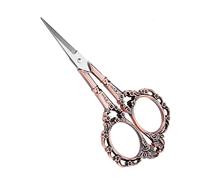 OEBUAFI Ciseaux à Motif de Fleurs Vintage, Ciseaux de Tailleur en Acier Inoxydable avec Poignée Confortable en Alliage de Zinc, pour la Couture, le Scrapbooking et L'artisanat (Placage de cuivre