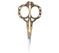 OEBUAFI Ciseaux à Motif de Fleurs Vintage, Ciseaux de Tailleur en Acier Inoxydable avec Poignée Confortable en Alliage de Zinc, pour la Couture, le Scrapbooking et L'artisanat (GOLD)