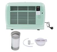 OEBUAFI Climatiseur Portable, Camping AC 2300 BTU avec Commande Vocale en Anglais et Télécommande pour Tente de Camping-car, Utilisation en Extérieur, Léger, économie D'énergie, Faible (Prise UE 220V)