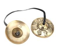 OEBUAFI Cloche de Méditation Tibétaine Fabriquée à la Main, Instrument de Percussion Bouddhiste, Bol Chantant Tibétain avec Conception de Mémoires pour la Pratique Spirituelle de (Des modèles de bon