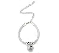 OEBUAFI Collier pour Chat, Accessoire en Nylon avec Clochette pour Animal de Compagnie, Collier Réglable Blanc avec Petite Cloche, Circonférence de 20 à 38 Cm pour Petits Animaux de Compagnie (White)