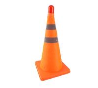 OEBUAFI Cône de Signalisation Réfléchissant à Nocturne avec Lampe D'avertissement Hauteur Réglable pour les Précautions de sécurité Matériau PE 45 Cm 1 X unité