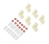 OEBUAFI Connecteur de Fluide en Forme de L pour Machine à café, Raccord D'eau, Adaptateur de Tuyau pour Cafetière, équipement de café, Joint de Tuyau avec Code Couleur, Installation