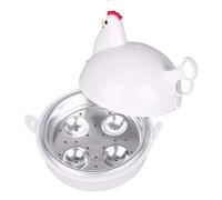 OEBUAFI Cuiseur à œufs pour -ondes, Braconnier et Chaudière en Forme de Poulet avec Plastique et Aluminium de qualité Alimentaire, Résistants à la Chaleur, pour œufs Mous ou Durs, Petit (Couleur
