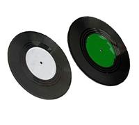 OEBUAFI Dessous de Verre en Vinyle avec Disque Rétro, 2 Pièces, sous-Verres à Boisson, sur Le Thème de la Musique, avec Base Antidérapante, pour la Décoration de la Maison, du Bar et du