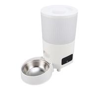OEBUAFI Distributeur Automatique pour Chat, Programmateur et Commande à | Corps en Plastique, Grande capacité 3 L pour Chiens et Chats, USB ou Piles