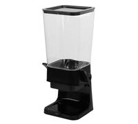 OEBUAFI Distributeur de Céréales 5.5L avec Contrôle de Portion Ajustable, Récipient de Cuisine en PP au Design Minimaliste pour Céréales de Petit-déjeuner et Snacks (BLACK)