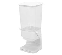 OEBUAFI Distributeur de Céréales 5.5L avec Contrôle de Portion Ajustable, Récipient de Cuisine en PP au Design Minimaliste pour Céréales de Petit-déjeuner et Snacks (WHITE)