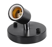 OEBUAFI Douille D'ampoule Vintage, Support de Plafonnier E27, Support de Lampe Mural Rotatif à 180 Degrés avec Vis pour Barre de Bureau à Domicile (BLACK)