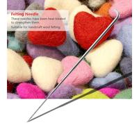 OEBUAFI Ensemble D'Aiguilles à Feutrer, 100 Pièces, Aiguilles en Feutre de Laine Artisanales Durables, Trois Tailles pour les Amateurs de Feutrage de Laine, Artisans Artistes (fer)