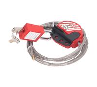 OEBUAFI Ensemble de Cadenas de sécurité avec 2 Clés, Verrouillage par Câble Réglable pour la sécurité Chimique et Industrielle