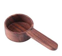 OEBUAFI Ensemble de Cuillères à Mesurer en Bois, Idéal pour le café, le Sucre et les épices, Cuillère à Mesurer en Noyer Noir, pour la Cuisine Domestique (manche court)