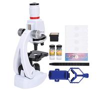 OEBUAFI Ensemble de Microscopes pour Enfants, Matériau ABS avec Source de Lumière LED pour L'exploration Scientifique des Enfants, Facile à Utiliser et Imagerie Claire, avec Support de