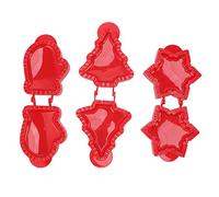 OEBUAFI Ensemble de Moules Presseurs de Pâte à de Poche, 3 Pièces, Outil Idéal pour Faire des Biscuits, Facile à Utiliser pour la Cuisson de Noël, Matériau ABS