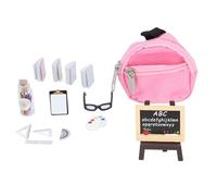 OEBUAFI Ensemble de Sac à Dos Miniature pour Maison de Poupée, Jouet d'apprentissage Créatif pour Enfants, Matériau écologique, Taille Portable pour la Maison et L'école