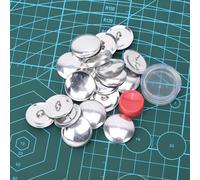 OEBUAFI Ensemble D'outils de Fabrication de Base de Bouton Rond Résistant à la Rouille Haute dureté 30mm de Diamètre 10 Ensembles pour les Amateurs de Couture (25MM)