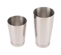 OEBUAFI Ensemble Shaker à Cocktail en Acier Inoxydable 304, Shaker Boston pondéré avec Passoire Intégrée et Verre Doseur Japonais pour Barman Mixeur Préparation de Boissons (miroir avec inférieure)