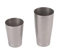 OEBUAFI Ensemble Shaker à Cocktail en Acier Inoxydable 304, Shaker Boston pondéré avec Passoire Intégrée et Verre Doseur Japonais pour Barman Mixeur Préparation de Boissons (Finition antique avec