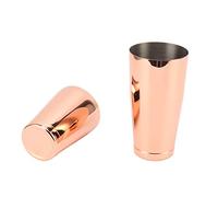 OEBUAFI Ensemble Shaker à Cocktail en Acier Inoxydable 304, Shaker Boston pondéré avec Passoire Intégrée et Verre Doseur Japonais pour Barman Mixeur Préparation de Boissons (Cuivre plaqué avec