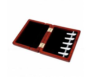 OEBUAFI Étui de Rangement pour Anches de Basson en Bois, Fermoir Magnétique Durable avec Doublure en Velours Doux pour Joueurs de Basson 4,65x3,94x0,94 Pouces