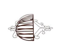 OEBUAFI Fer Accroché Mur Panier Fleurs, Vintage Métal Esthétique (Gold) | Conception en métal durable, gain de place, décoration de balcon moderne, installation facile