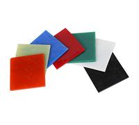 OEBUAFI Feuille de Verre 7 Pièces, Outil de Décoration pour Four à Micro-ondes de Bijoux de Bricolage, avec Emballage en éponge, adapté aux Projets de Mosaïque de Vitrail