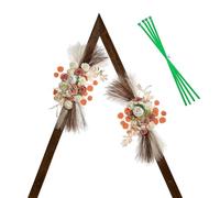 OEBUAFI Fleurs D' de Mariage en Soie, Guirlande Florale Artificielle | Grande Taille 85 × 40 Cm, 4 Sangles D’attache Incluses, Couleur Rouge Vive, Aucun Entretien Nécessaire, Décor Romantique