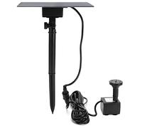 OEBUAFI Fontaine de Bain d'oiseaux Flottante D'extérieur à énergie Solaire, Décoration de Paysage avec 4 Buses pour Décoration de Jardin, Fontaine Solaire ABS pour D'étang, d'eau, Ensemble de Pompe