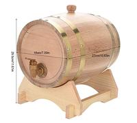 OEBUAFI Fût de Chêne Vintage de 5 L pour Bière, Whisky, Rhum, Porto, Tonneau de Vin en Bois de Chêne Fait à la Main avec Robinet, testé contre les Fuites, Améliore le Goût, Idéal pour les