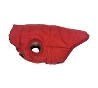 OEBUAFI Gilet Chien Imperméable Coupe-Vent, Bande Réfléchissante Manteau Chaud Petite Moyenne Taille avec Sangles Réglables pour Promenades par Temps Froid (Rouge)