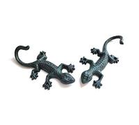 OEBUAFI Iron Lizard Rack Serviette Clé Crochet Cintre Manteau Chapeau Crochet Mural Gecko pour Suspendre Serviettes Chapeaux Bijoux Ceintures, Finition Cuivre Antique, 6,7 X 3,5 Pouces (Couleur