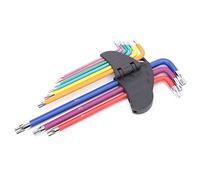 OEBUAFI Jeu de Clés à Douille Hexagonales à Bras Long, 9 Pièces, Kit de Clés Hexagonales Colorées, Résistant à la Corrosion, Outils à Extra Longues pour Vélos