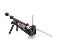 OEBUAFI Kit D’aiguisage de Couteaux à Angle Fixe avec 4 Pierres à Aiguiser | Base à Ventouse en Acier Inoxydable, Rotule Universelle Réglable pour une Utilisation Confortable, Huile ni Eau, Comprend