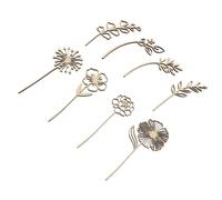 OEBUAFI Kit de Décoration Florale en Bois 8 Pièces, Fleurs | Bois de Peuplier Durable, Facile à Peindre ou à Teindre, Idéal pour Centre de Table de Fête Art Mural et Décoration de