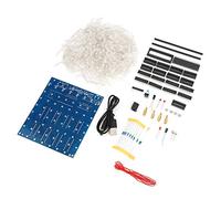 OEBUAFI Kit de Lumière LED 3D Carrée, Conception de Cube Unique pour Cadeaux de Bricolage et Décoration Intérieure, Couleur Rouge Bleu, Taille 8x8x8 (BLUE)