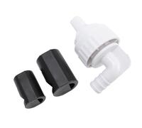 OEBUAFI Kit de Raccord de Sortie d'eau pour Aquarium, Plastique, Silencieux, Anti-Siphon, Adaptateur de Tuyau avec Débit d'eau Doux pour élimination du Film D'huile (White)