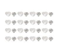 OEBUAFI Kit de Rivets Multi-usages en Forme de Cœur de 14 Mm pour Sacs en Cuir, Chapeaux et Chaussures, 20 Pièces en Alliage de Zinc (SILVER)