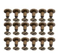 OEBUAFI Kit de Vis pour Bracelet en Cuir, Rivets à Tête Plate en Cuivre, pour Reliure de Carnet de Notes, Comprend Diverses Options de Couleurs, 50 Jeux (OEBUAFI1gescwhurm-1216190040414)