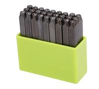 OEBUAFI Kit D'Outils D'estampage à la Main, Outils de Fabrication de Poinçons en Acier au Carbone 40Cr avec Polices de Haute clarté pour la Fabrication de Bijoux et L' sur Métal (Acier au carbone