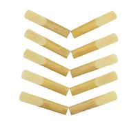 OEBUAFI LADE 10Pcs Anches en Bambou Durables Force 2.5 pour Saxophone Alto BE Sax, Excellente Qualité Sonore, Facile à Monter, Idéal pour les Amateurs de Musique, Couleur: Montré en Images