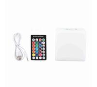 OEBUAFI Lampe Cube LED RGB à Couleur Changeante, avec Télécommande, 7 Couleurs Dynamiques, Vitesse Réglable, Décoration de Chambre à Coucher, Cadeau pour Enfants (10 cm)