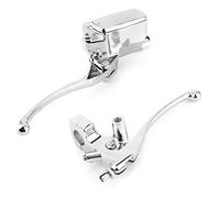 OEBUAFI Levier D'embrayage Hydraulique, Ensemble de Maître-cylindre D'embrayage de Frein en Alliage D'aluminium avec Voyant de Liquide et Bouchon D'interrupteur, Universel pour Guidon